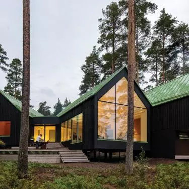 Dogs & Doctors house, Finland, by Pirinen Salo. GreenCoat Pural BT in Pale Green. 