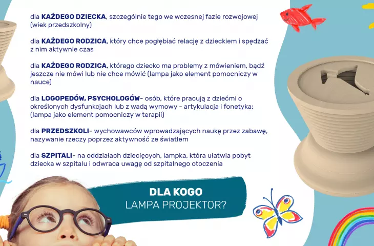 The lamp can be used by psychologists and speech therapists 