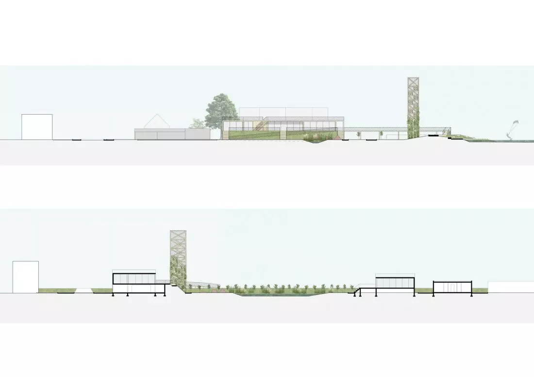  Projekt lokalnego centrum w Chałupach © Karolina Upława, Michał Stangel