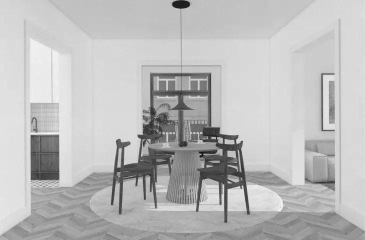 visualization of a large apartment