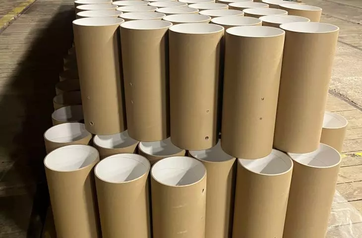 The pavilion forms 330 paper tubes