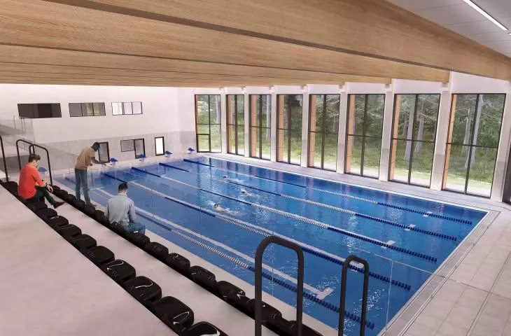 Sports center for use by Polish and American troops