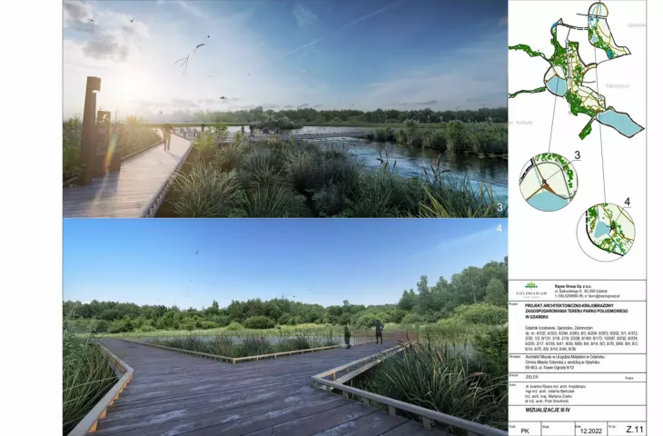 Concept of the South Park in Gdansk