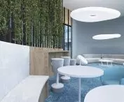 wnętrze pawilonu gastronomicznego