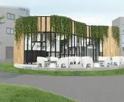 pawilon gastronomiczny z tarasami