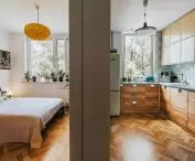 bedroom and kitchen interior