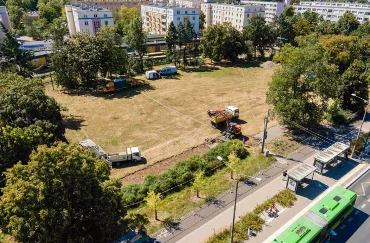 Ogrody tramway loop in Poznań