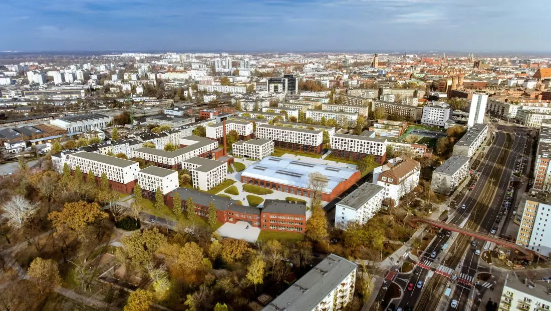 Nowe osiedle przy ul Kolejowej we Wrocławiu