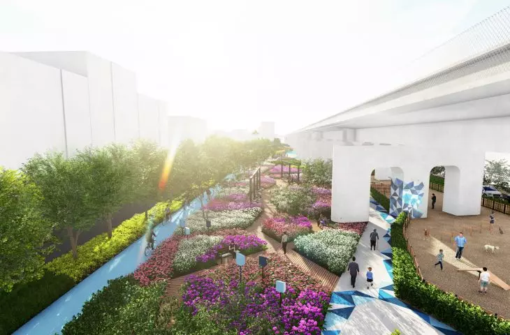Vision of the Railway Park in Krakow