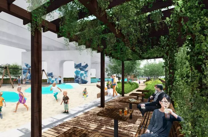 Vision of the Railway Park in Krakow