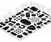 Activity Zone in Chorzow, axonometry
