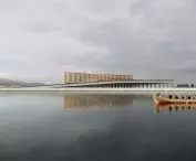 Visualization of Smyril Line headquarters in Thorshavn, Faroe Islands, proj.: Henning Larsen Architects