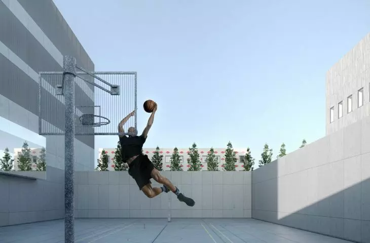 Visualization of a prison in Antwerp, Belgium, projet: Hootsmans, EGM, Bas Smets