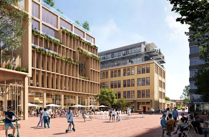 Visualization of Wood City in Stockholm, Sweden, pro: Henning Larsen