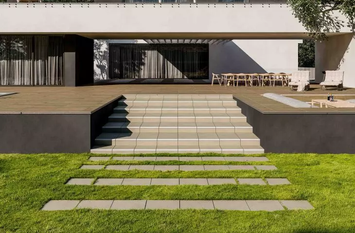 Outdoor porcelain stoneware tiles - the way to a stylish space around the house