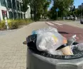 A dumpster by one of Krakow's ring roads