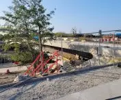 gotowa konstrukacja jednego z Mostów Berdychowskich (nad kanałem ulgi)