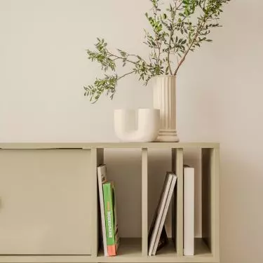 RTV cabinet has an interesting green hue