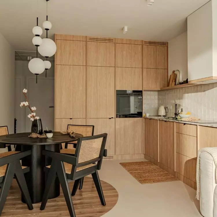 The apartment is 56 square meters