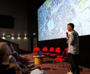 Maciej Rydz (JEMS Architekci) talked about the Towarowa 22 project