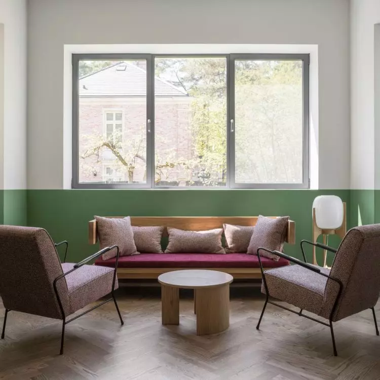Create a symmetrical arrangement with sized furniture