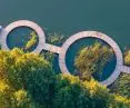 circle-shaped platforms on Lake Slupecki