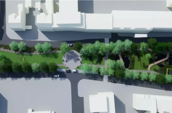 ulica Kościelna w Poznaniu, projekt zagospodarowania, proj. Bułat Architekci