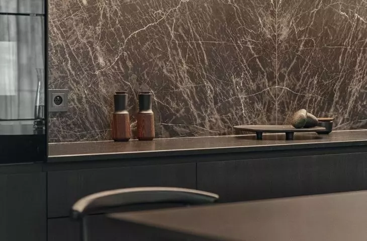 Subdued colors dominate the interior