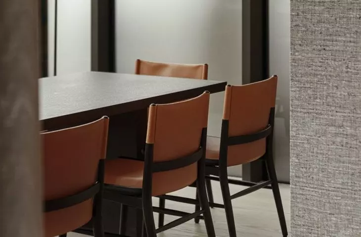 Dining chairs have an interesting shade