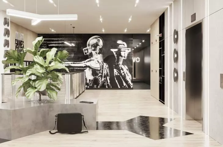 visualization of the reception area
