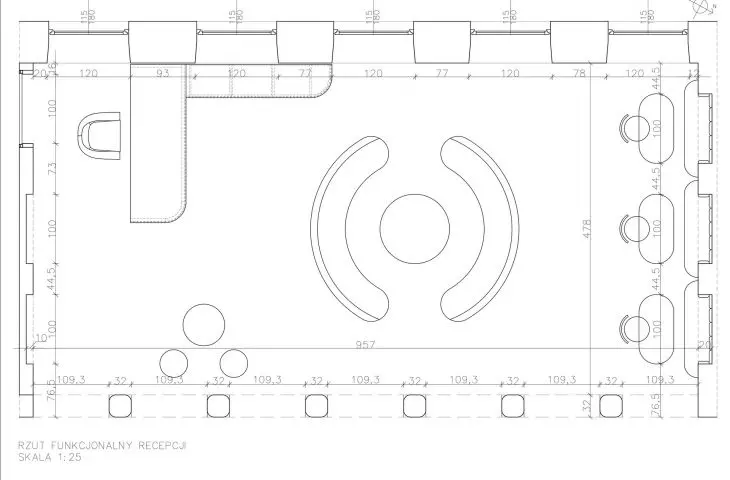 reception desk projection