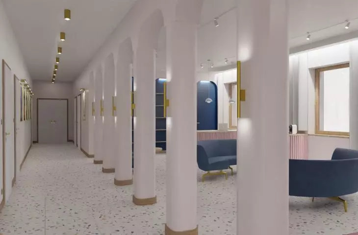 visualization of the reception area