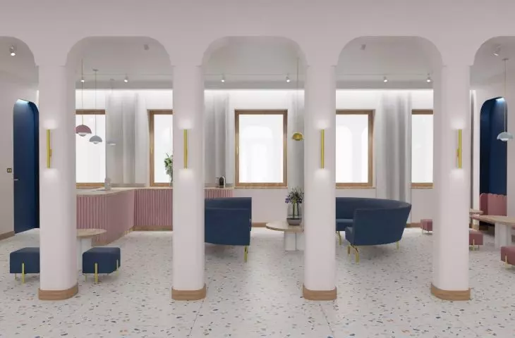 visualization of the reception area