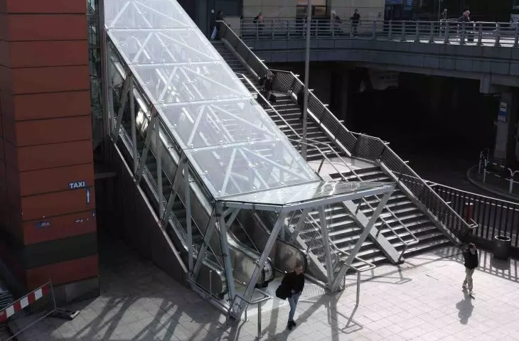 The escalators at Krakow Bus Station are finally working