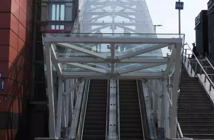 The escalators at Krakow Bus Station are finally working