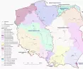 Basin area and water regions in Poland