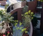 A view of the terraces from the outside