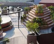 View of the terrace from outside