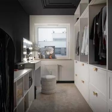 Toiletries provide a comfortable place to apply makeup