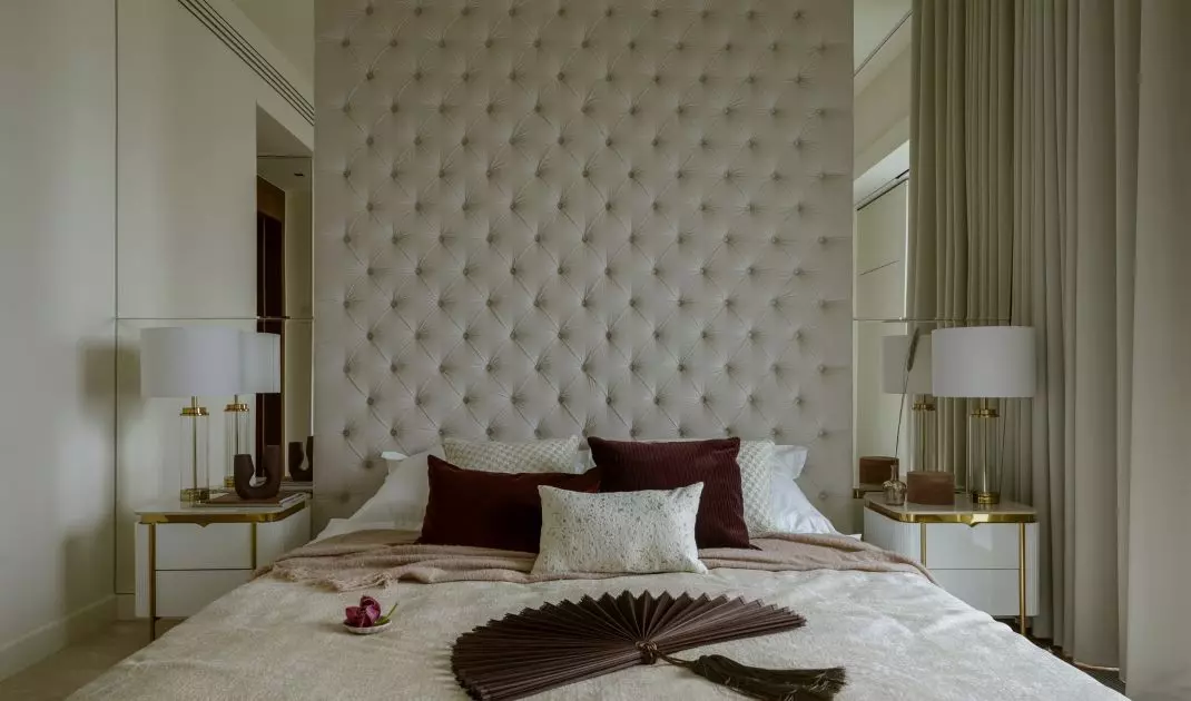 The quilted headrest was made to order