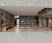 Rockfon Mono Acoustic monolithic ceiling in gray color