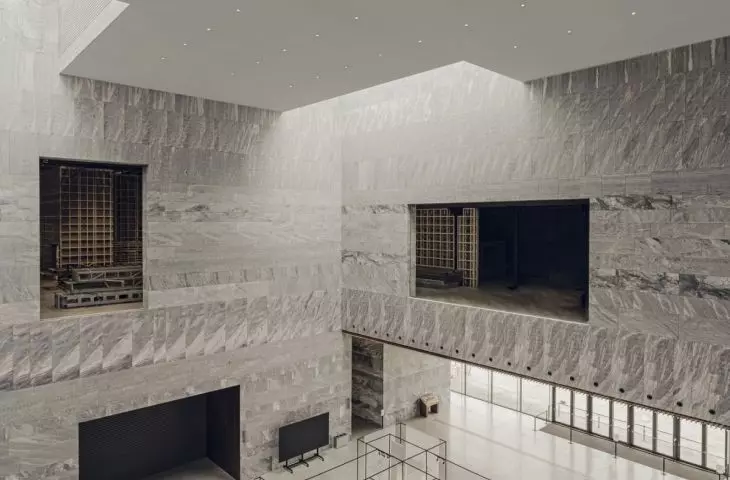 Project of the Museum of Polish History in Warsaw. Rockfon Mono Acoustic Ceiling Architect WXCA Contractor Transtolbud - Piekutowski Sp. z o.o.
