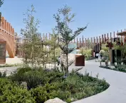 Garden inside the pavilion