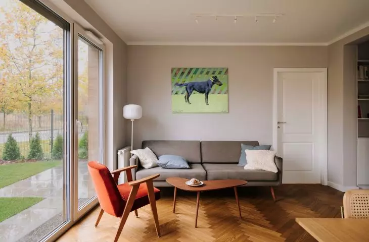The living area of a Poznan apartment 