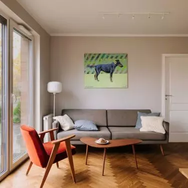 The living area of a Poznan apartment