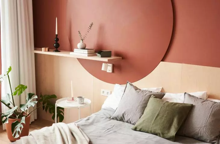 The interior is distinguished by its intense orange color