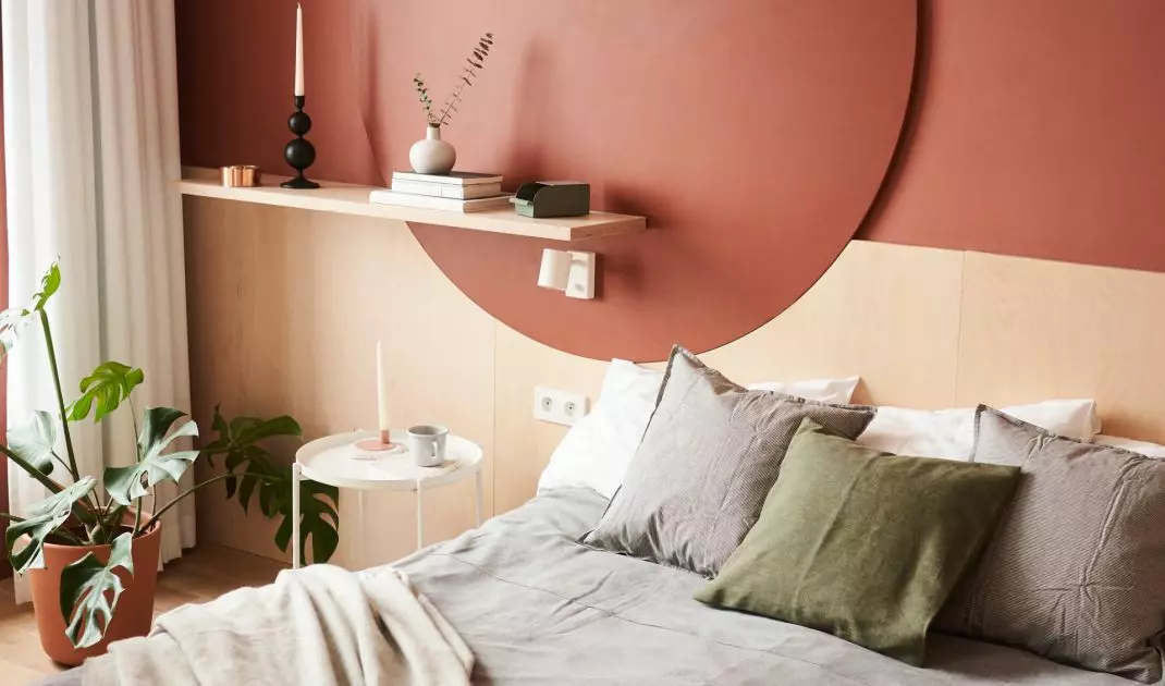 The interior is distinguished by its intense orange color
