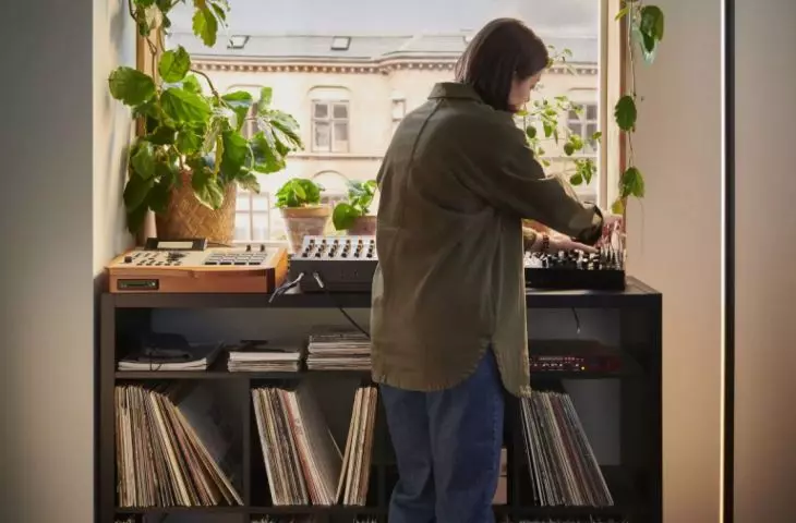 OBEGRÄNSAD bookcase designed to store vinyl