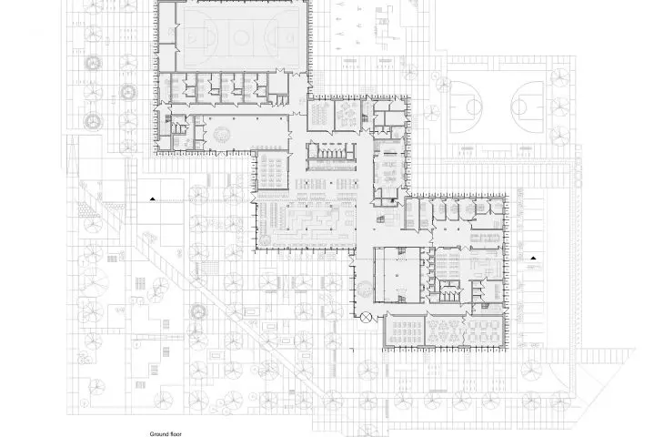 Pelgulinna State Secondary School on the edge of the forest of Merimetsa Park in Estonia, designed by Arhitekt Must