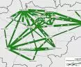 A traffic grid showing from where and to where the residents of Krakow are moving [os/d], according to the Krakow Traffic Model